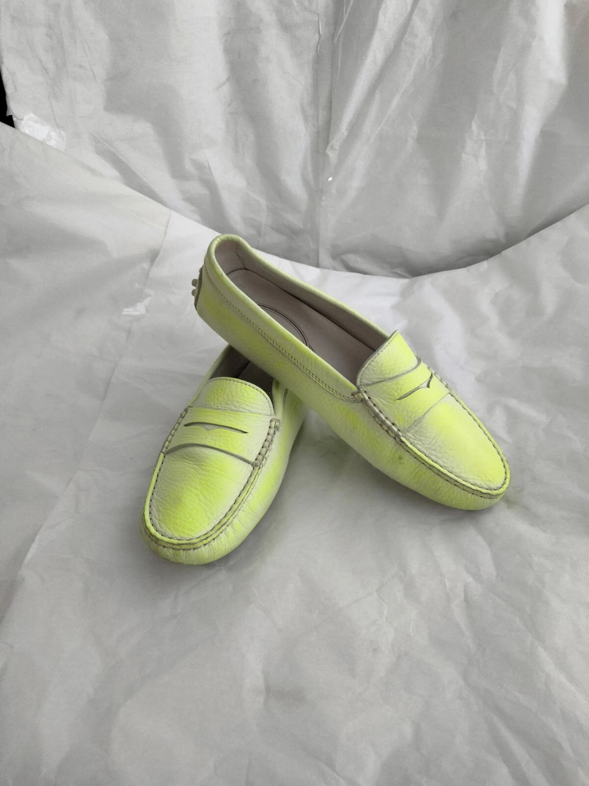TOD’S Scarpe da donna Tod's Gommino da guida in gomma al neon in pelle taglia EU 37 5