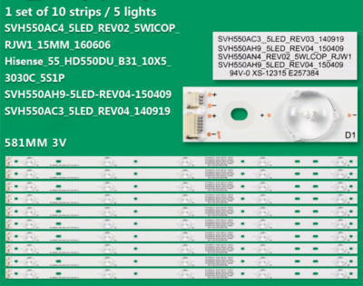 LED Backlight(10) for INSIGNIA NS-55D510NA17 NS-55D510 Sharp LC-55LB4 SVH550AC3
