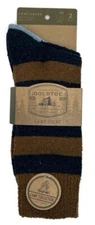 Goldtoe Signature Collection Men's Striped Rag Crew Camp Socks 2 pair