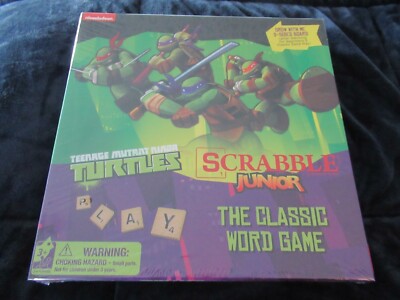 Teenage Mutant Ninja Turtles Scrabble Junior Game-Grow With Me 2-Sided Board-New