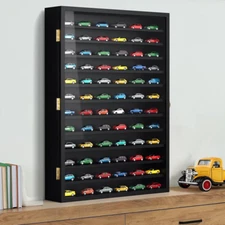 1/64 Scale Car Display Case Wall Mounted Cabinet 12 Shelf Fit Matchbox Hot Wheel