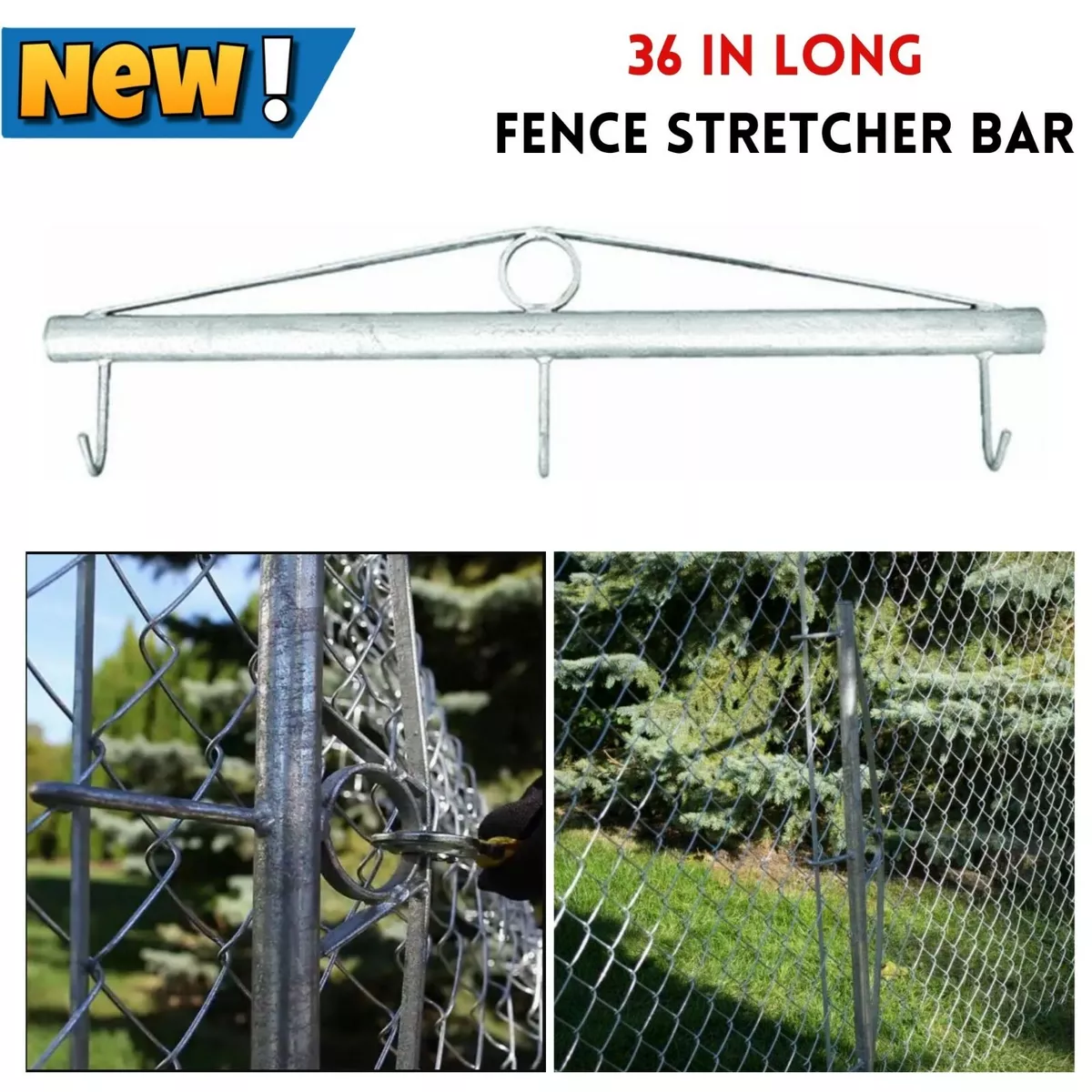 Chain Link Fence Stretcher Bar Tightening Pull Woven Wire Install