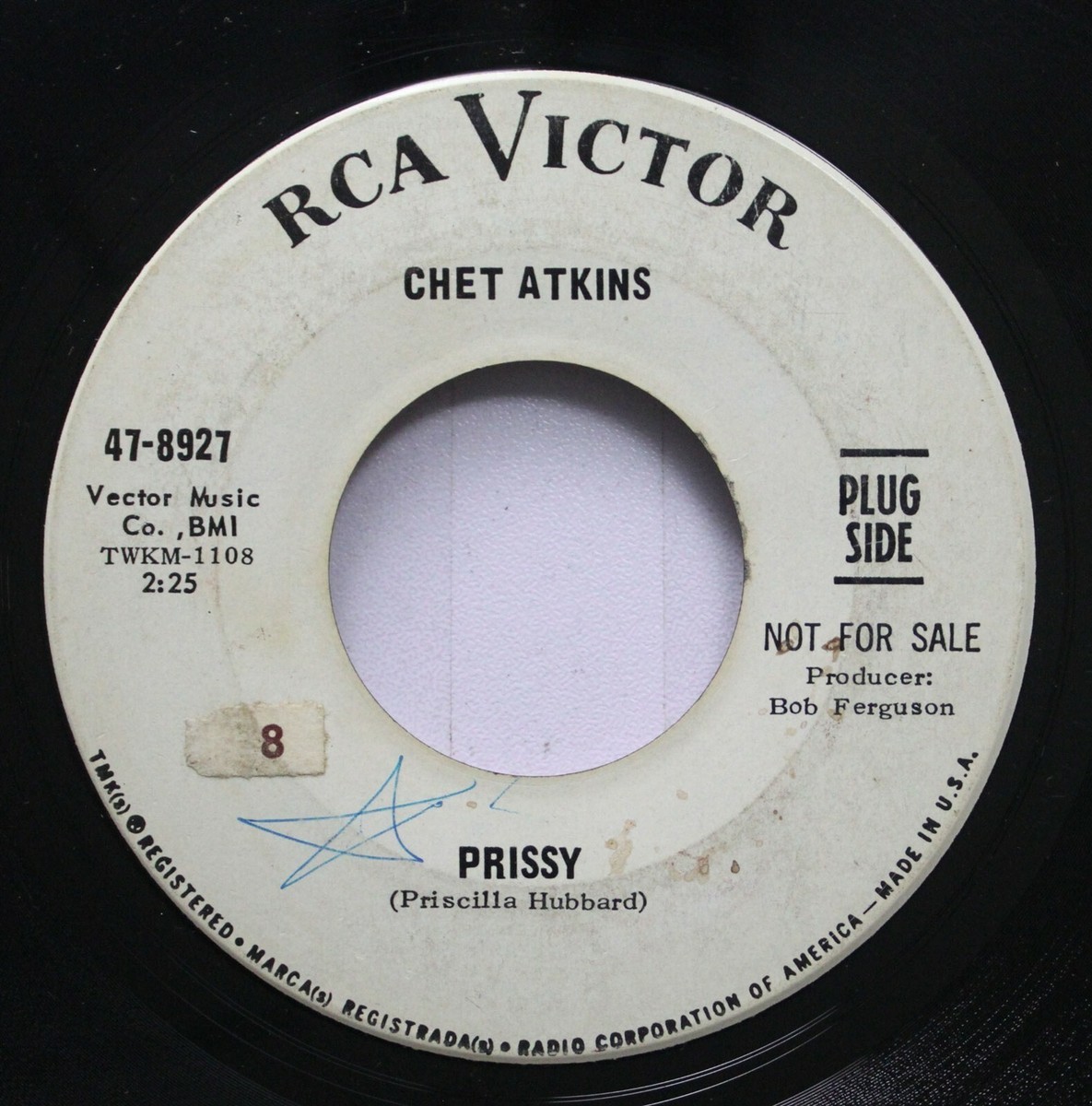 50'S & 60'S Promo 45 Chet Atkins - Prissy / La Fiesta On Rca
