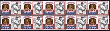 MULE SUTTLES BASEBALL GREAT HALL OF FAME INDUCTEE STRIP OF 10 MINT STAMPS