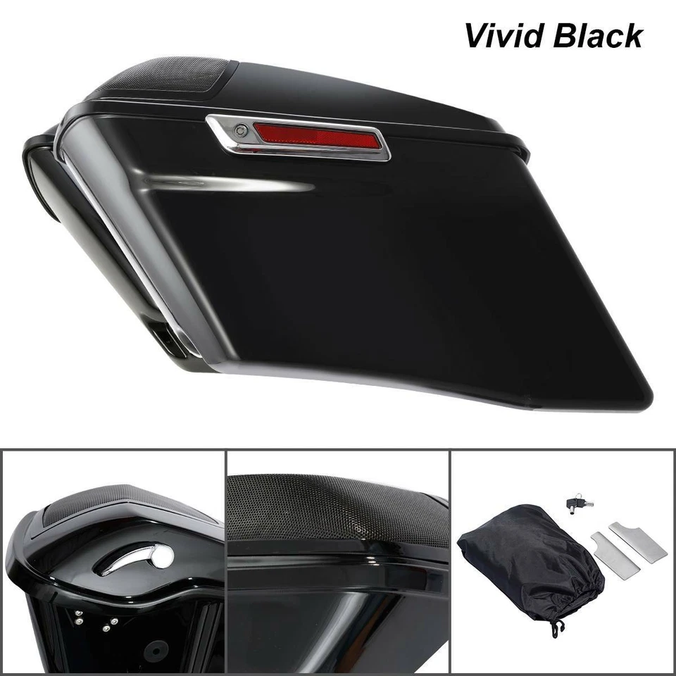 Alforjes rígidos estendidos estendidos 4" adequados para Harley Touring CVO Glide 2014-2024 - Imagem 3 de 4