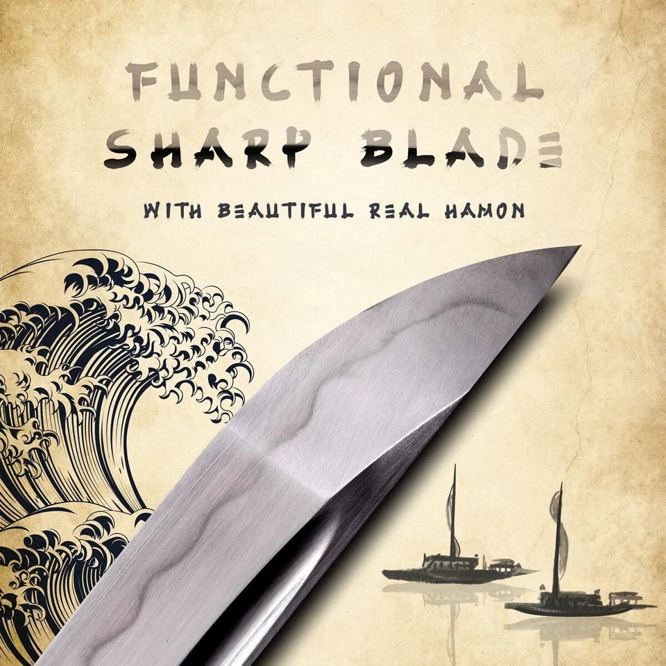 Japanese Tactical Wakizashi, Stainless Steel Tsuba, Hand Forged, Manganese Steel - Image 4 of 4