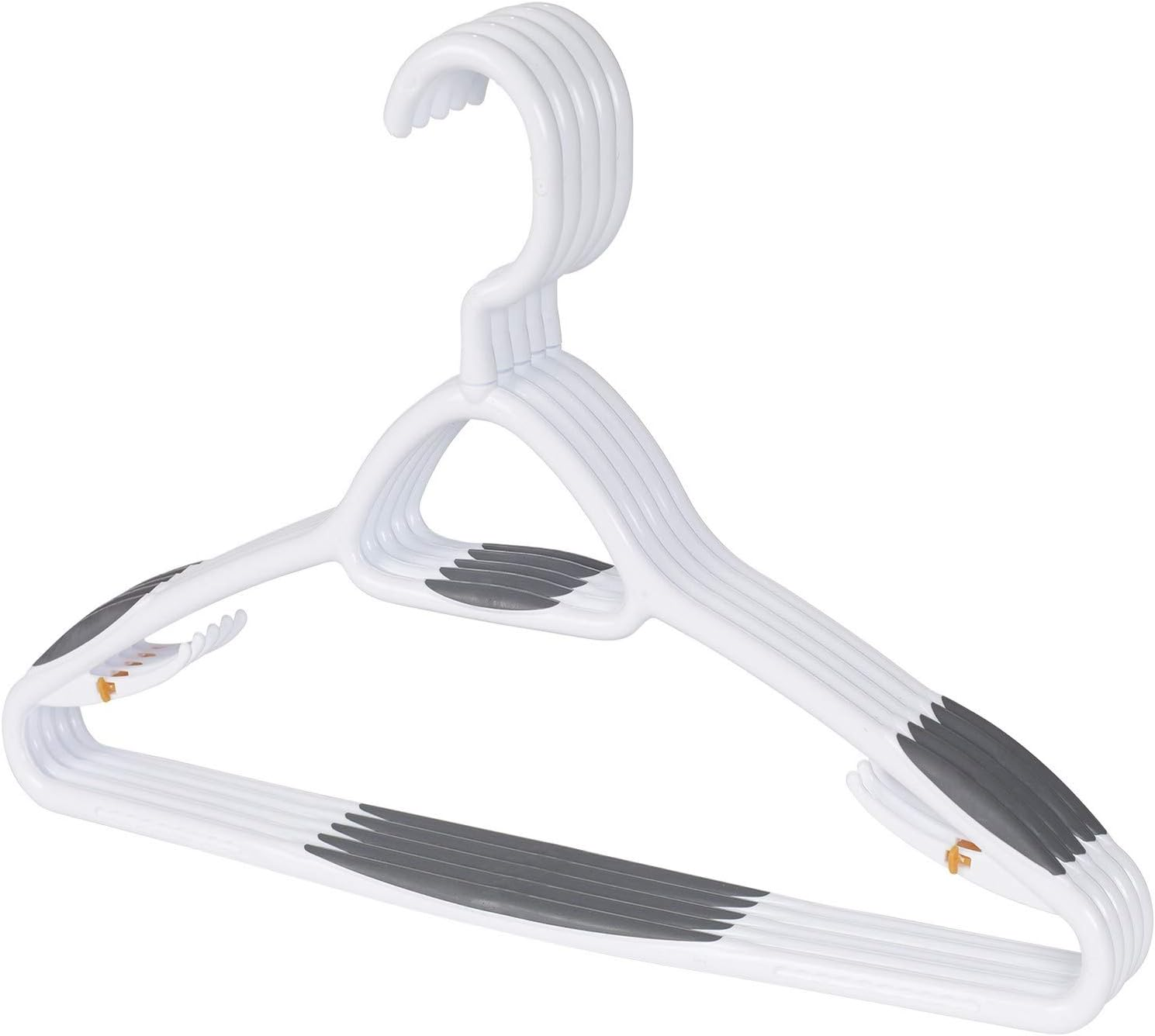 Set of 5 Deluxe Non Slip Hangers by ! - Space Saving Hangers for Clothes, Pants,