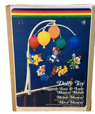 Vintage Raggedy Ann  Andy Baby Musical Mobile 1980 Dolly Toys Original Box