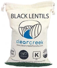 Clear Creek Black Beluga Lentils 4 lbs