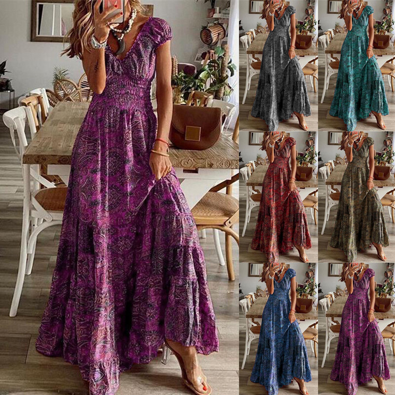 boho prom dress Green High Low See Through Homecoming Long Sleeve Petal Detail engagement party ITALIAN LINEN Color:Magical Blossom Blue