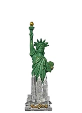 4 Inch Statue of Liberty With New York City Skyline Base Figurine, Souvenir Gift
