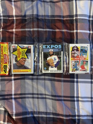 1986 TOPPS GROCERY Rak-Pak Baseball 49 Cards Rickey Henderson Pete Rose NIB