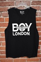 00182 Boy London Mens Printed Tank Top Size Large Black 00182 Boy London Mens Printed Tank Top Size Large Black