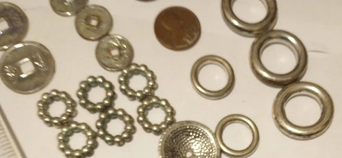 Geerntetes silberfarbenes Metall, Kunststoff gemischt Zwischenperlen 23, Stück - Bild 11 von 18