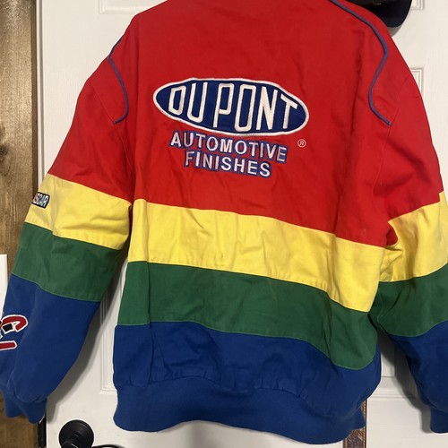 Vtg Jeff Gordon Racing Jacket Chase Authentic XL Nascar DuPont Rainbow Rare - Picture 6 of 6