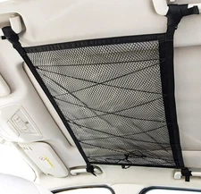For Chevy Car Double Layers Roof Top Ceiling Cargo Net Pocket Mesh Bag Organizer