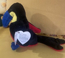 RARE Ty Beanie Baby Kiwi the Toucan 4070 Retired Tags 9-16-95 PVC Mint RETIRED