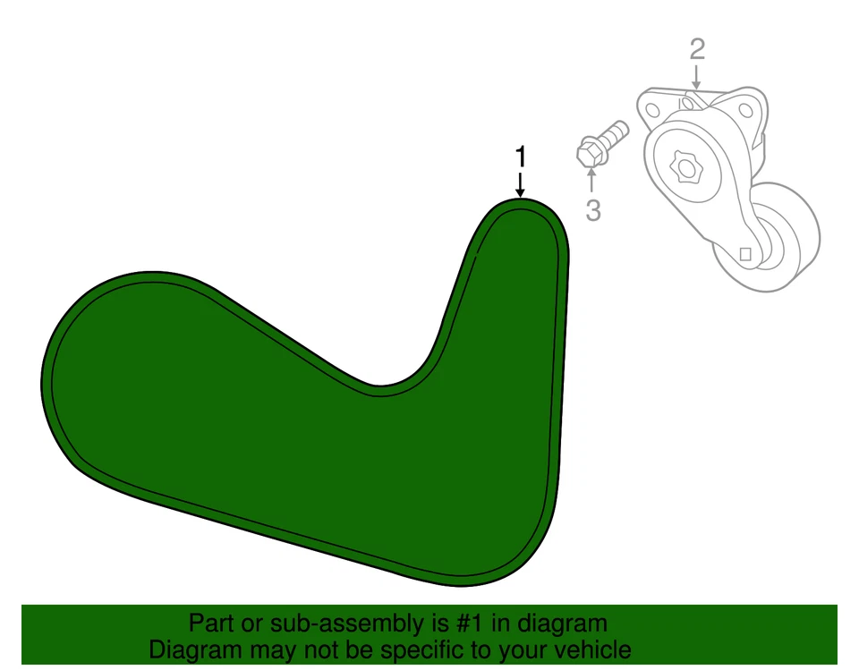 Genuine Nissan 2020-2023 Maxima Murano Pathfinder Serpentine Drive Belt Foto 3 de 4