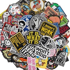 30PCS Random Funny Hook and Loop Patches Set, Embroidered Tactical Morale Pat...
