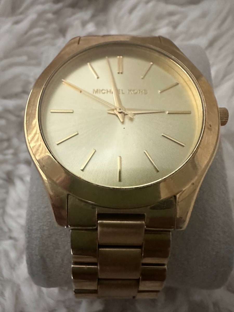 Michael Kors Unisex Slim Runway Gold Tone Stainless Steel  display picture 1