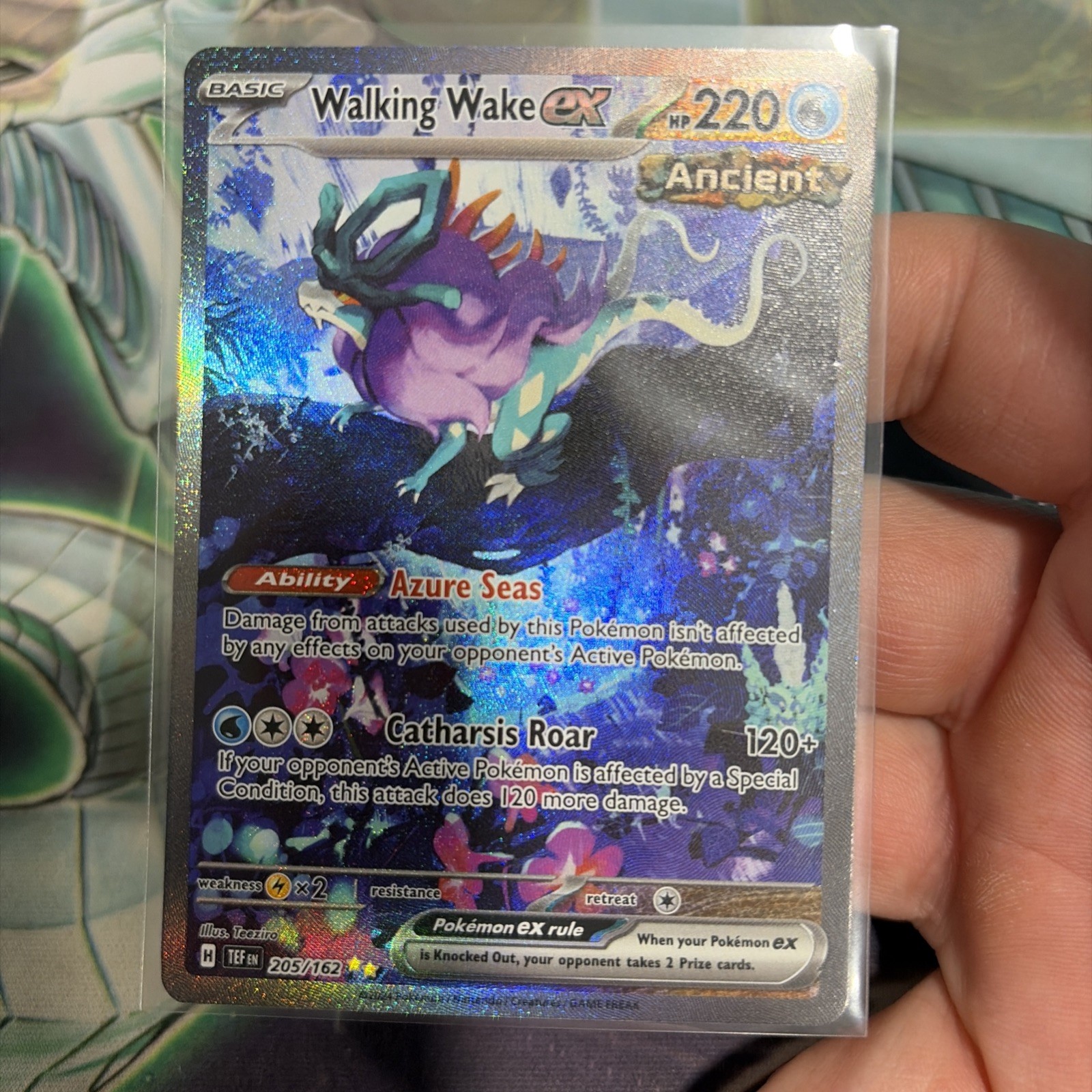 Pokémon TCG Walking Wake EX Temporal Forces 205/162 Sir NM