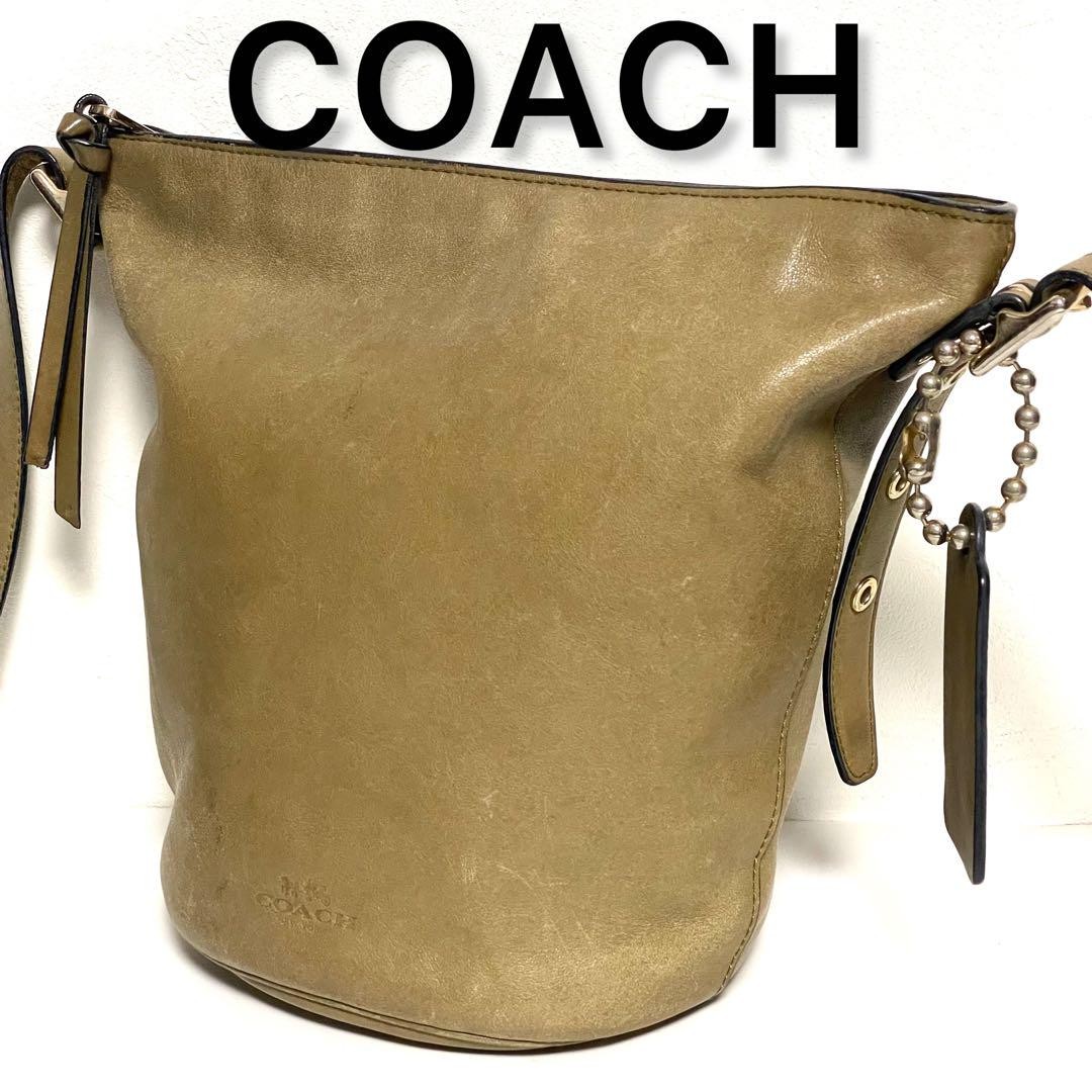 Coach Shoulder Bag Leather Brown Authentic G05202966