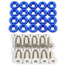 20 pcs CNC Finishing Countersunk Washer,M6x20mm 304 6 millimeters, Blue