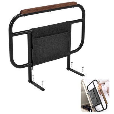 Bed Side Rail for Adjustable Bed, Screw Into Wooden Board Only, 17 inch Heigh...
