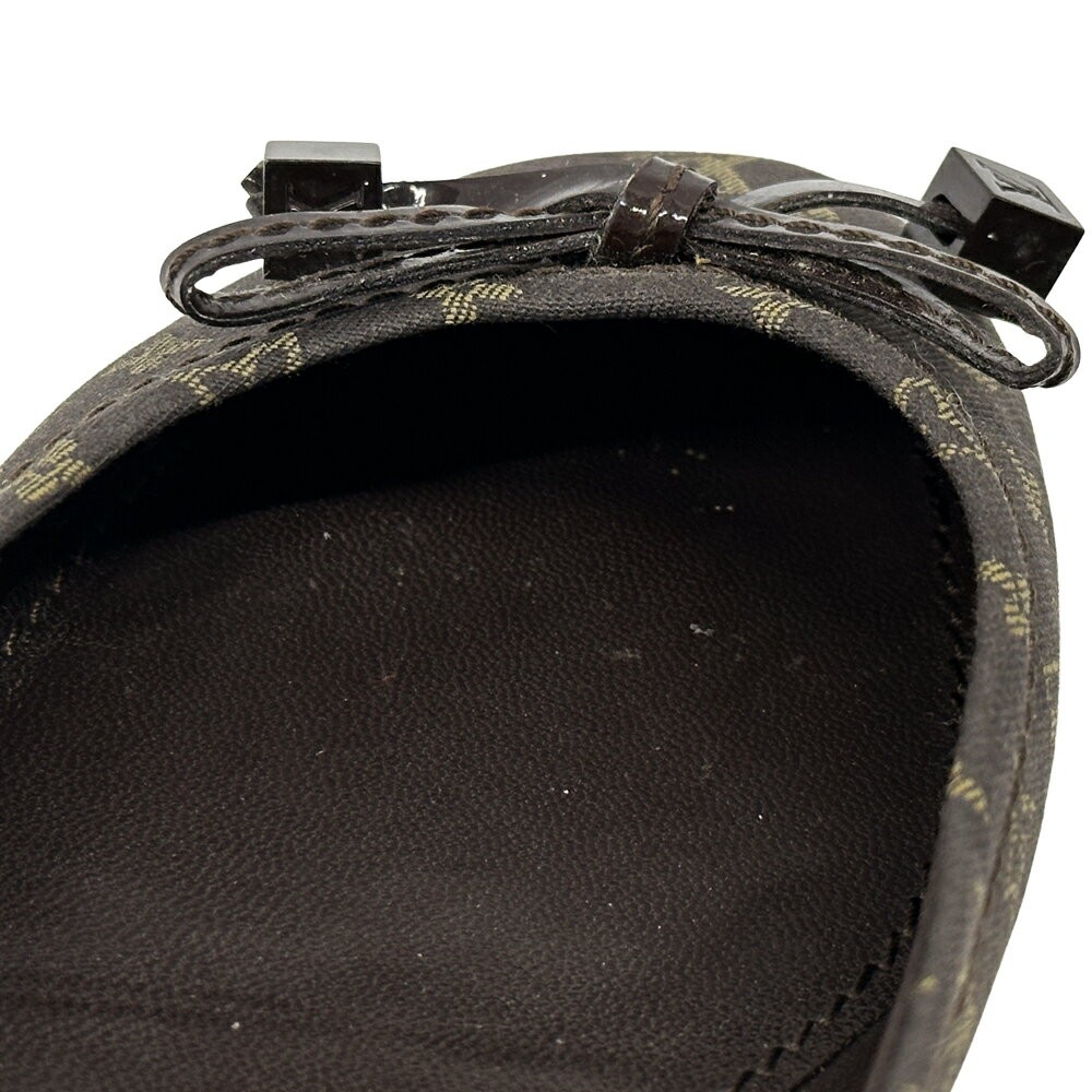 Louis Vuitton Flat Shoes Pumps Monogram EU 37.5 US 7.5 Canvas Leather Authentic thumbnail 12