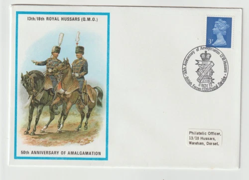 11/11/1972 UK GB Cover - 13th/18th Royal Hussars (Q.M.O.) 50th Ann. of Amalgamat