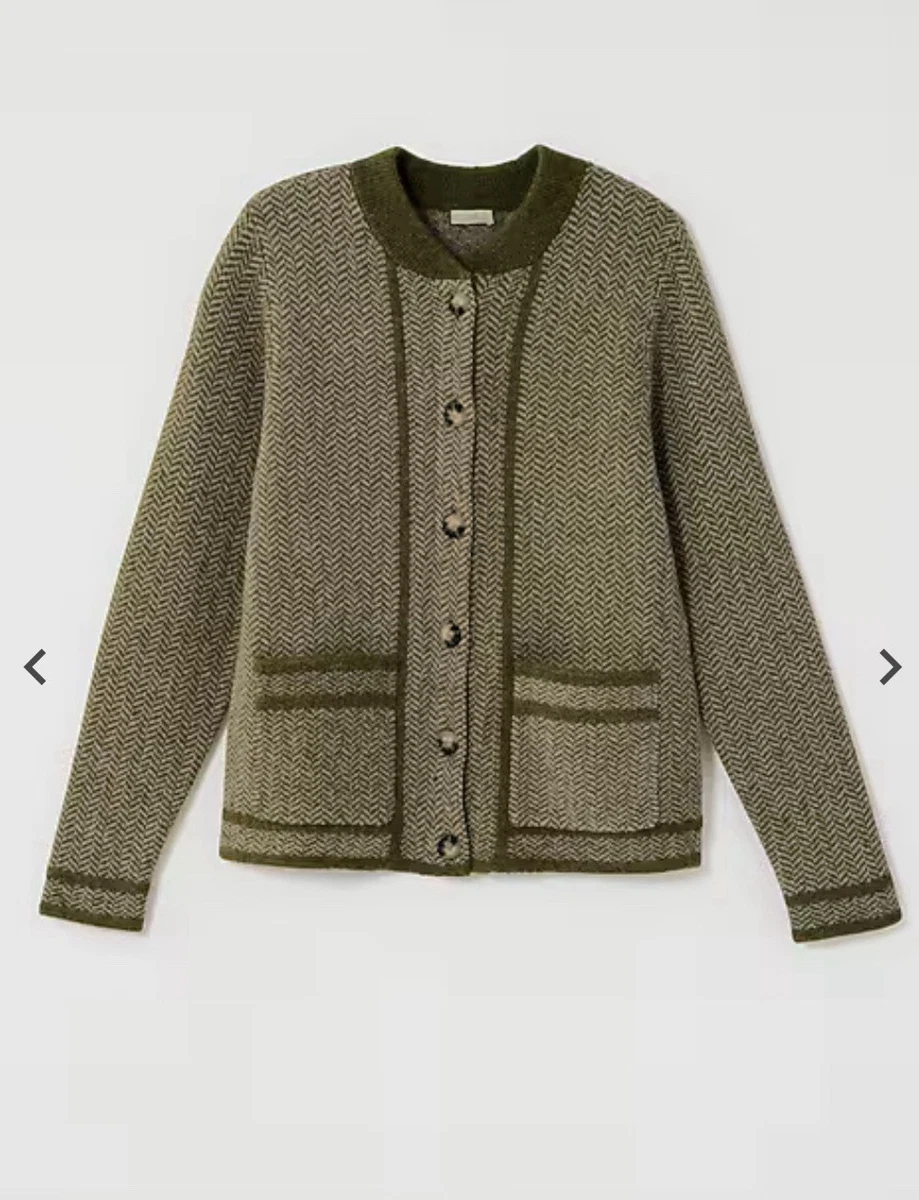 カーディガン louren  herringbone long knit cardigan Sabine Herringbone Knit Cardigan - Black-White – Derek Lam