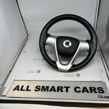 SMART CAR 451 FORTWO 3 SPOKE PADDLE SHIFT LEATHER STEERING WHEEL & ANGLE SENSOR