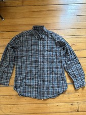 Pendleton Vintage 60s Wool Flannel Shirt Plaid, Made in USA, Size L
