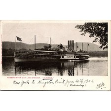 Antique Postcard 1906 Hudson River Day Line Steamer Alexander Hamilton New York