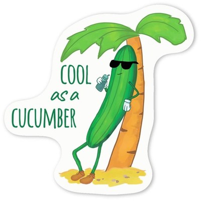 Aufkleber Sticker ''Cool As A Gurke'' (DW064721)