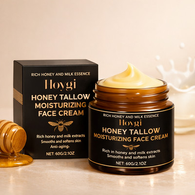 Hoygi Honey Tallow Moisturizing Face Cream   Rich Honey & Milk Essence Anti Agin