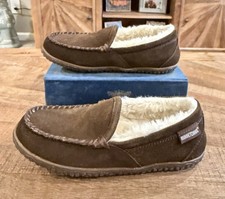 Minnetonka Tempe Suede Moccasin Slippers Women s Size 7 Excellent Condition