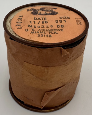 #ad #ad Vtg Inconel 600 Welding Wire Spool AMS 5 Sz 51 Nickel Alloy 1980 U.S. Airmotive $99.99