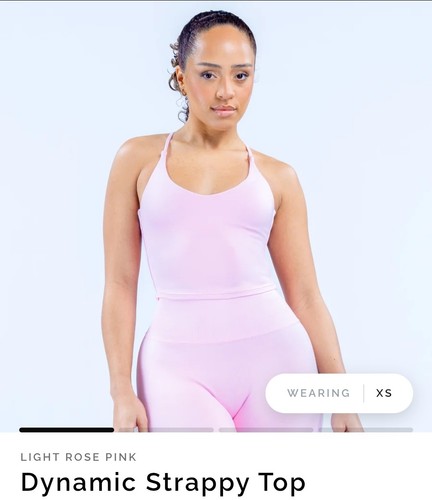 DFYNE Dynamic Strappy Top Size S  Color:  Light Rose Pink