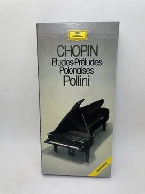  3xMC Box Tape Kassette   DG Chopin Etudes Preludes Polonaises Pollini Booklet