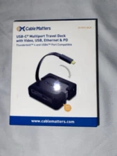 Cable Matters USB-C Multiport Travel Dock w Video, USB, Ethernet & Pd
