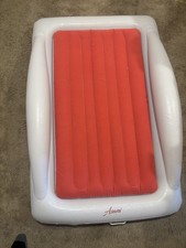 Inflatable Toddler Travel Bed Portable Kids Air Mattress Set w Bumper Pre Owned