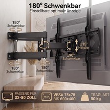 TV Wandhalterung Wandhalter LCD LED Fernseher 26-70 Zoll schwenkbar neigbar 50KG