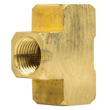 1/2" NPT Female Solid Brass Union Tee T Joint Pipe Hose Connector