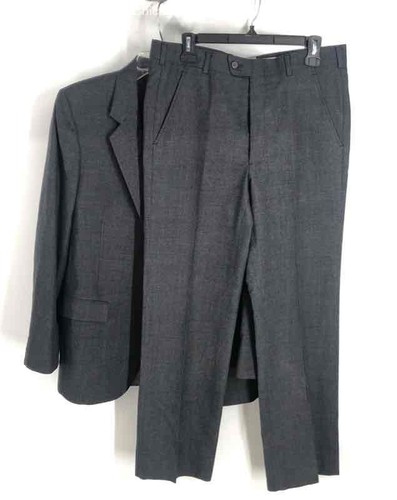 Christian Dior Mens Gray Blazer & Pants 2-Piece Suit Set Size 32/30