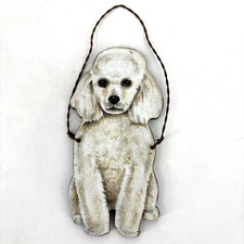 Primitives by Kathy Dog Magnet and Ornament White Poodle