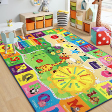 4X6 ABC Kids Rug for Classroom Washable Non Slip Playroom Play Mat Carpet Rug