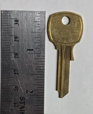 Single NA12 Key Blank / Mail Box Key / 1069LB   Brass / ILCO USA