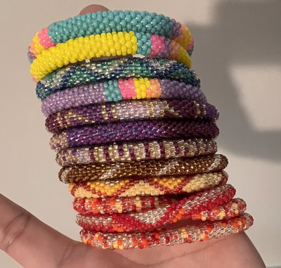 Sasha co. Multicolor Bead Bracelet Set, Beaded Stack Lot