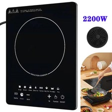 2200W Electric Induction Hob Digital Touch Single Cooker Hot Plate Portable